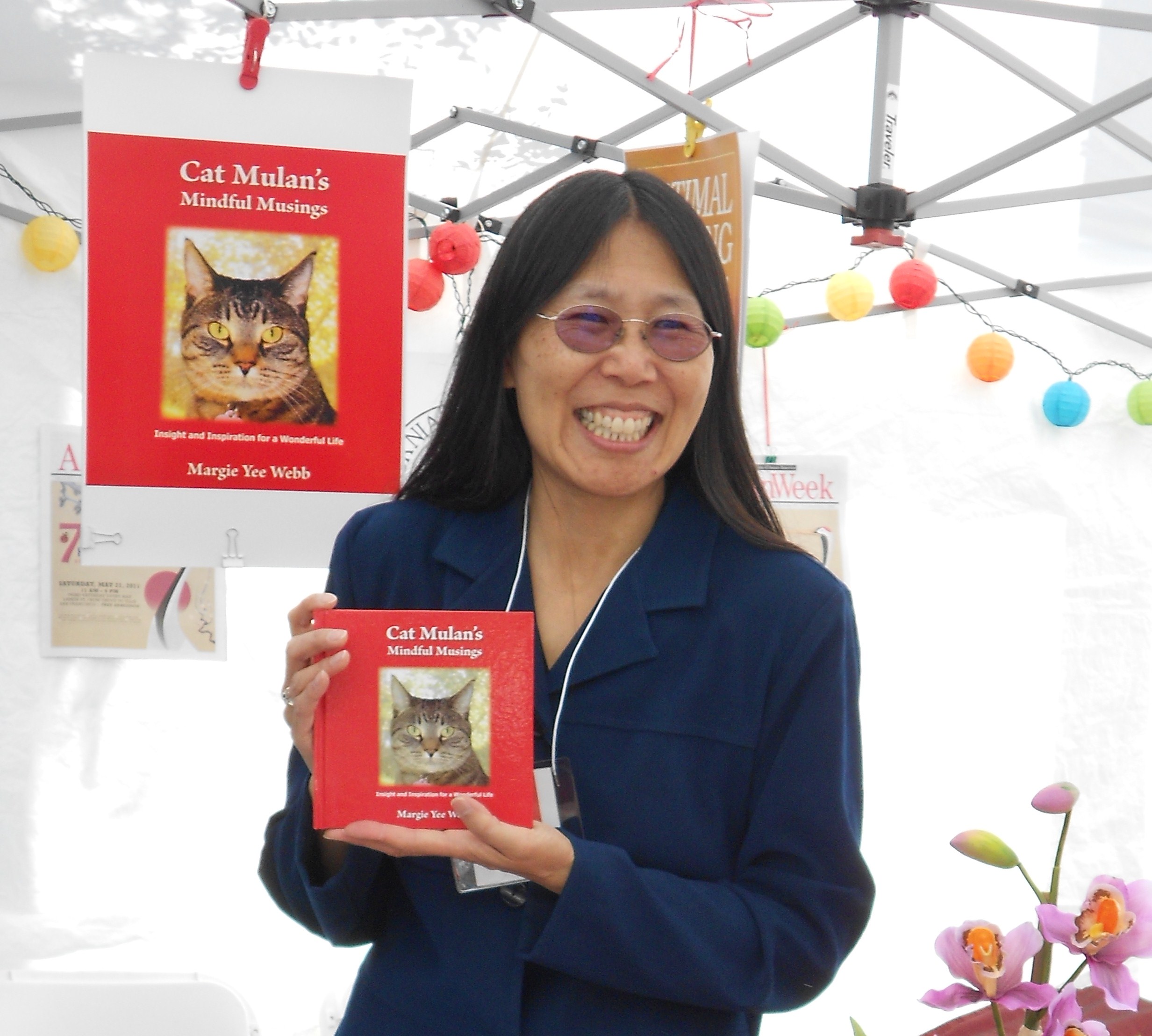 Margie Yee Webb, author-photographer of Cat Mulan's Mindful Musings